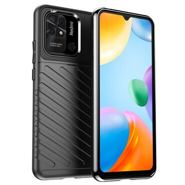 TPU gél tok "Titan X" Xiaomi Redmi 10C készülékekhez - fekete