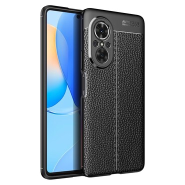 TPU gél tok "Split Litchi" Huawei Nova 9 SE / Honor 50 SE készülékekhez - fekete