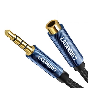 Audio 3.5 mm male - female AUX kábel "Ugreen" - 0.5m - fekete