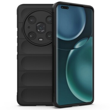 Strapabíró tok "Waves" Huawei Honor Magic 4 Pro készülékekhez - fekete Strapabíró tok "Waves" Huawei Honor Magic 4 Pro készülékekhez - fekete