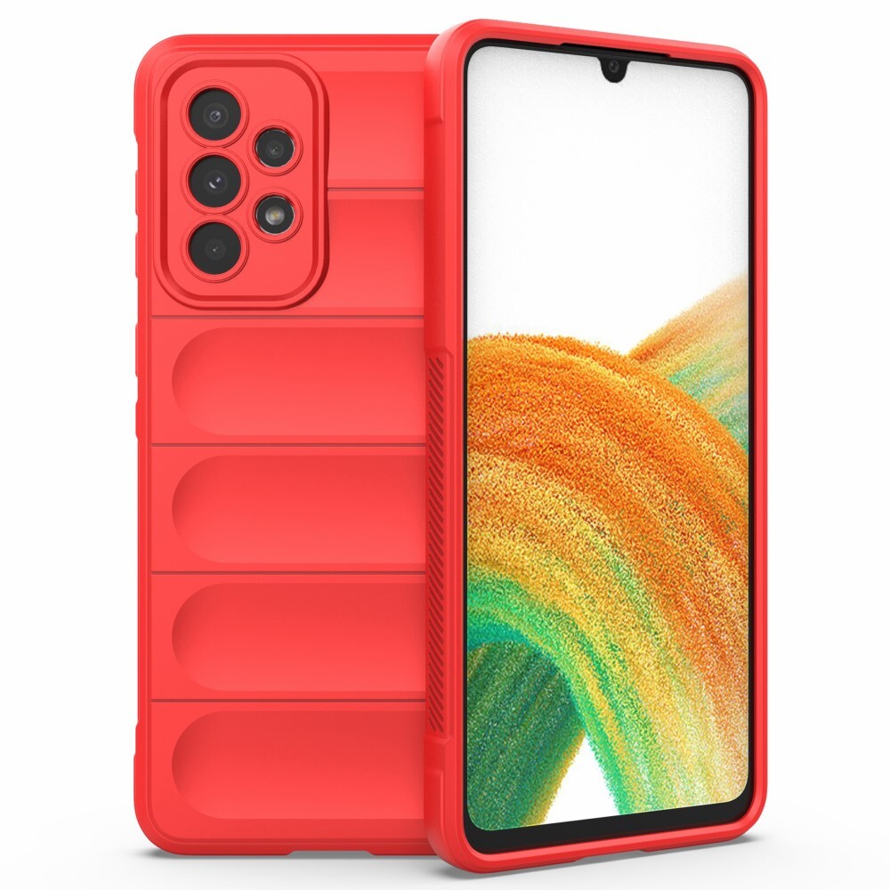 Strapabíró tok "Waves" Samsung Galaxy A53 5G készülékekhez - piros