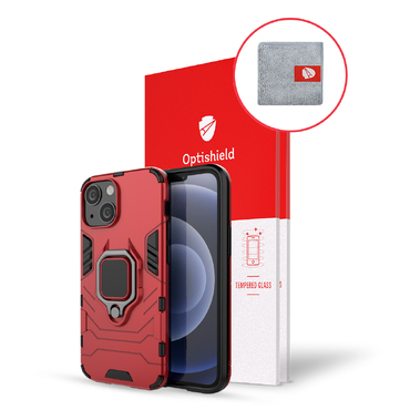 Zero Impact 4 darabos csomag tokkal, két üvegfóliával és tisztítókendővel - piros