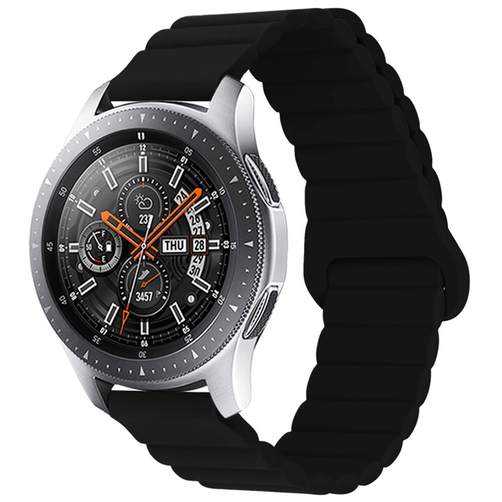 Szilikon óraszíj Huawei Watch GT 3 Pro 43mm órákhoz mágneses kapoccsal - fekete