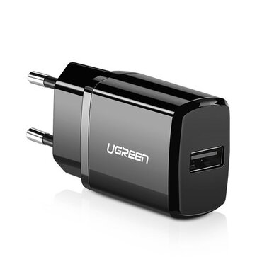 Fali töltő adapter "Ugreen" - minőségi töltő USB bemenettel - fekete Fali töltő adapter "Ugreen" - minőségi töltő USB bemenettel - fekete