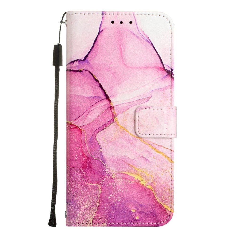 Nyitható tok "Marble" OnePlus Nord CE 2 Lite készülékekhez - rózsaszín