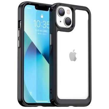 Hibrid tok "Frame Shield" iPhone 14 készülékekhez - fekete