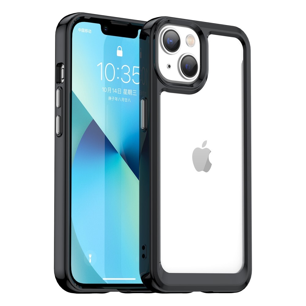 Hibrid tok "Frame Shield" iPhone 14 Plus készülékekhez - fekete