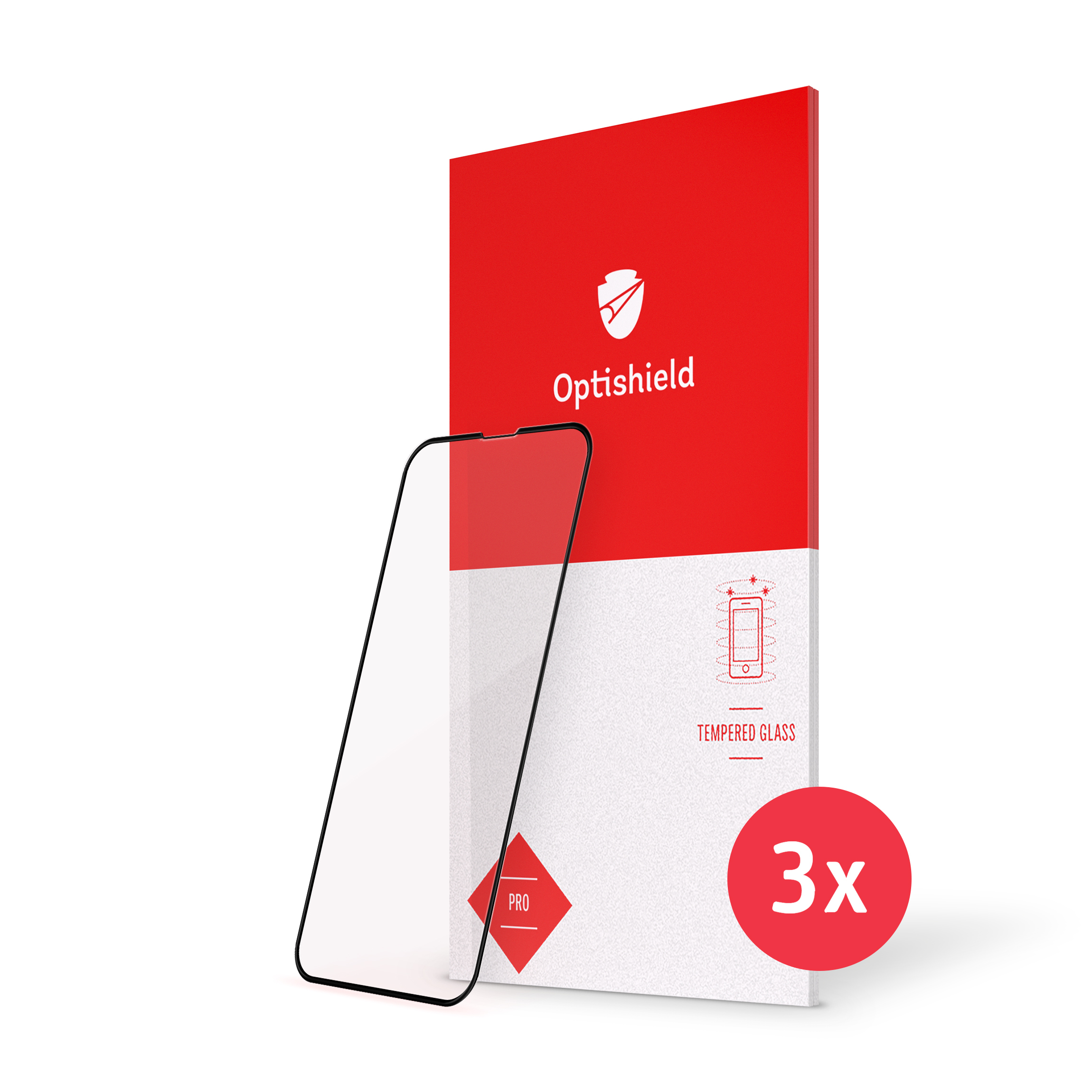 3-Pack Optishield Pro 3D Full Body csúcsminőségű üvegfólia iPhone 14 Plus készülékekhez