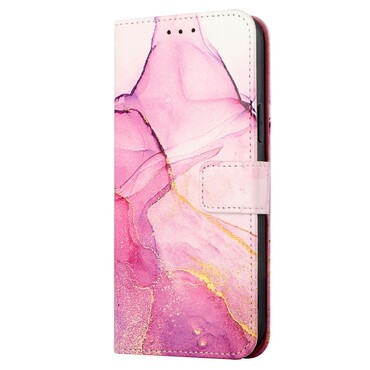 Nyitható tok "Marble" Nothing Phone (1) készülékekhez - rózsaszín