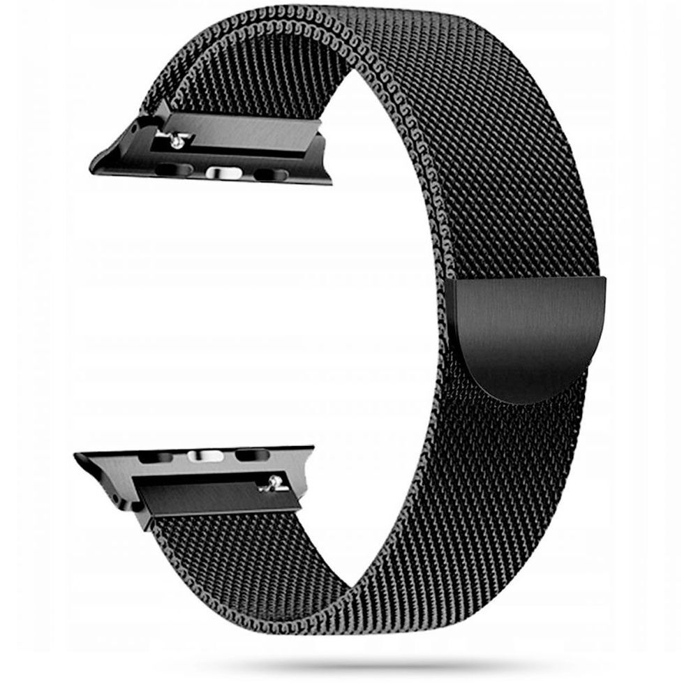 Fém óraszíj "Milanese" Apple Watch 7 / 8 / 9 45mm órákhoz - fekete