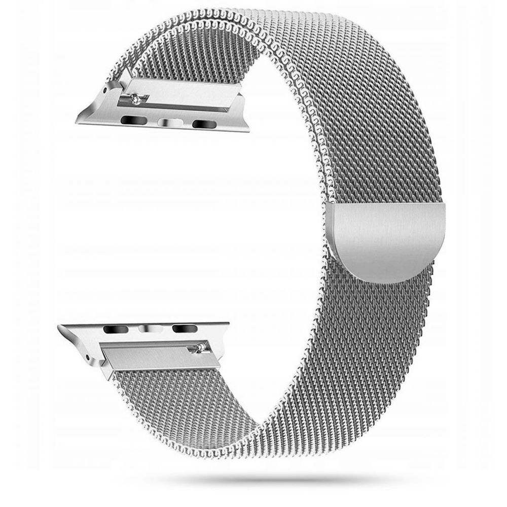 Fém óraszíj "Milanese" Apple Watch 4 / 5 / 6 / SE 40mm órákhoz - ezüst
