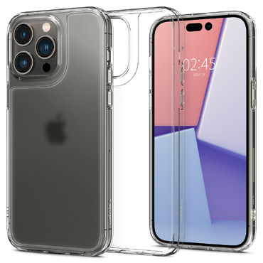 Tok edzett övegből Spigen "Quartz Hybrid" iPhone 14 Pro Max készülékekhez - matte clear