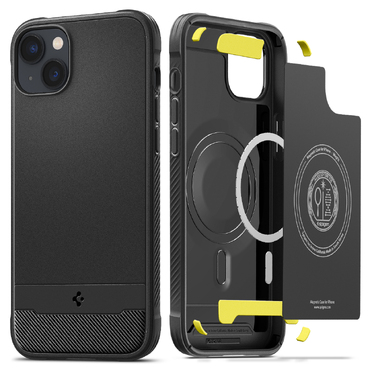 Tok Spigen "Rugged Armor MagFit" iPhone 14 készülékekhez - matte black