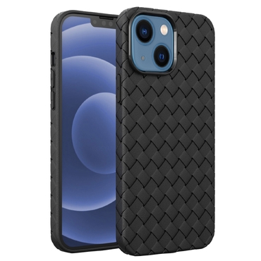 TPU gél tok "Woven Template" iPhone 14 Plus készülékekhez - fekete