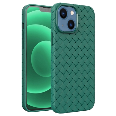 TPU gél tok "Woven Template" iPhone 14 Plus készülékekhez - zöld