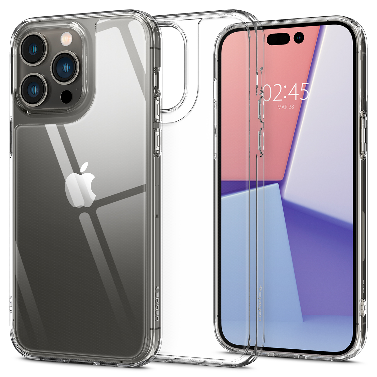 Tok edzett üvegből Spigen "Quartz Hybrid" iPhone 14 Pro Max készülékekhez - crystal clear