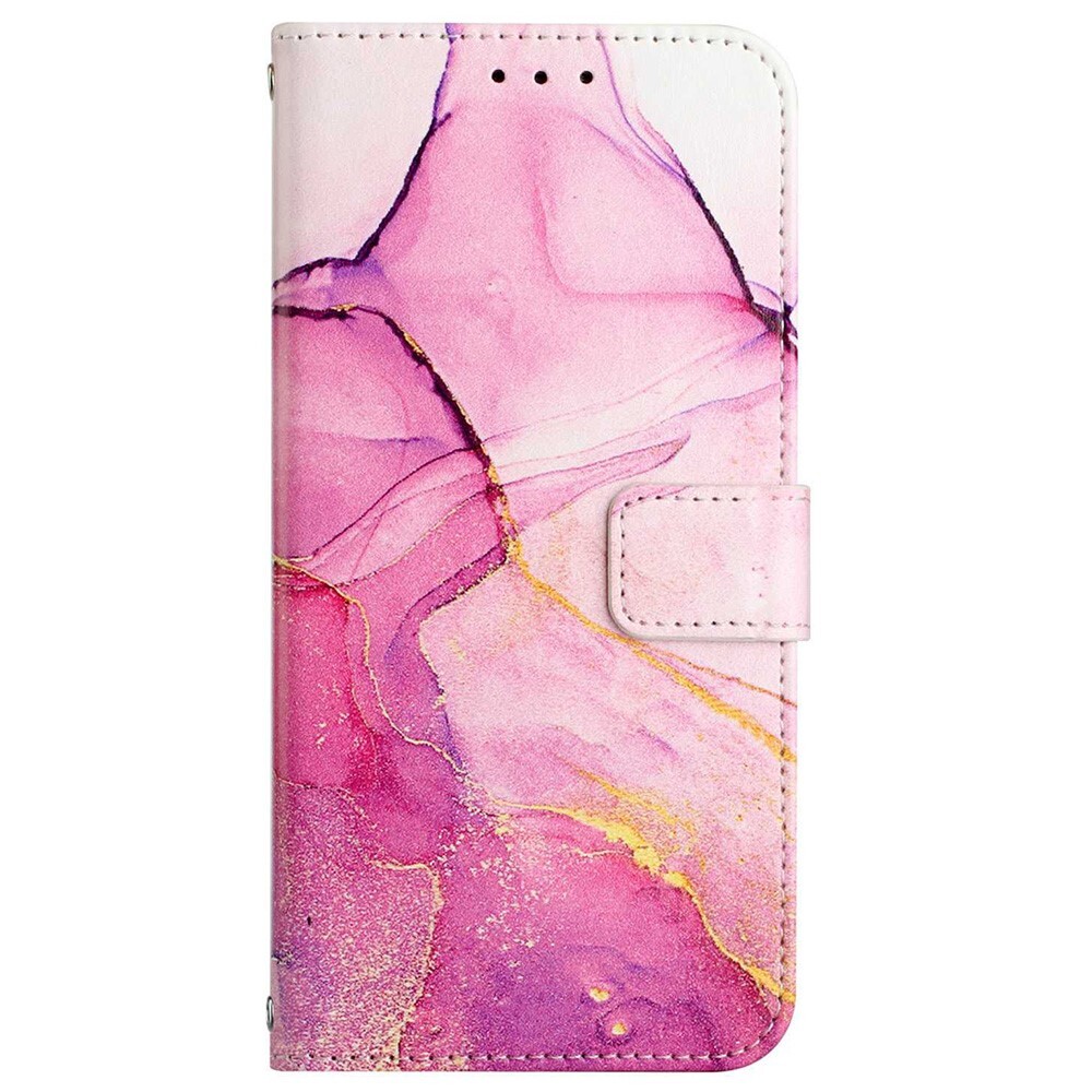 Nyitható tok "Marble" Oppo Reno5 Z készülékekhez - rózsaszín