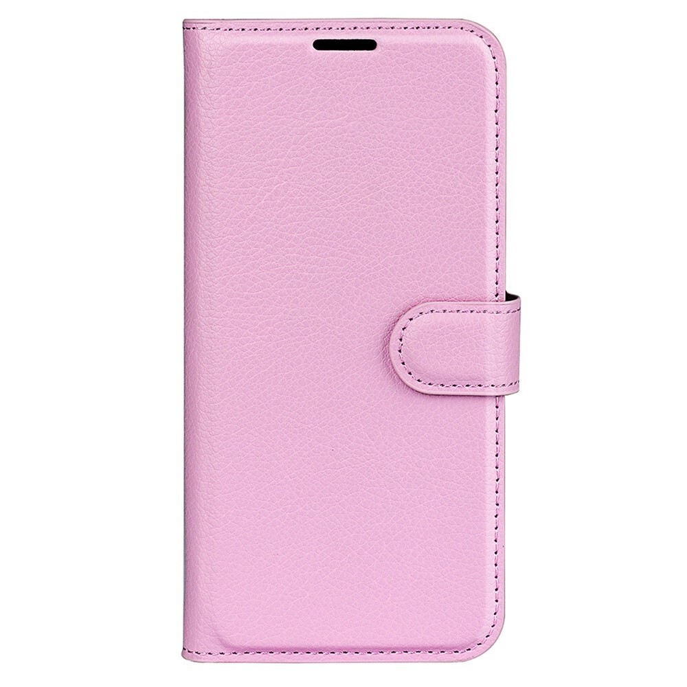 Nyitható tok "Litchi" Xiaomi Poco M5 készülékekhez - rózsaszín