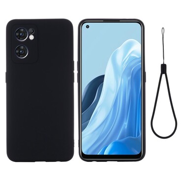 Szilikon tok Oppo Reno7 5G készülékekhez - fekete