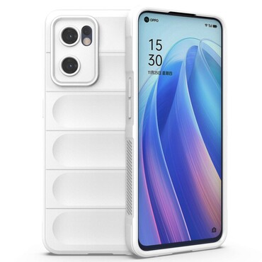 Strapabíró tok "Waves" Oppo Reno7 5G készülékekhez - fehér