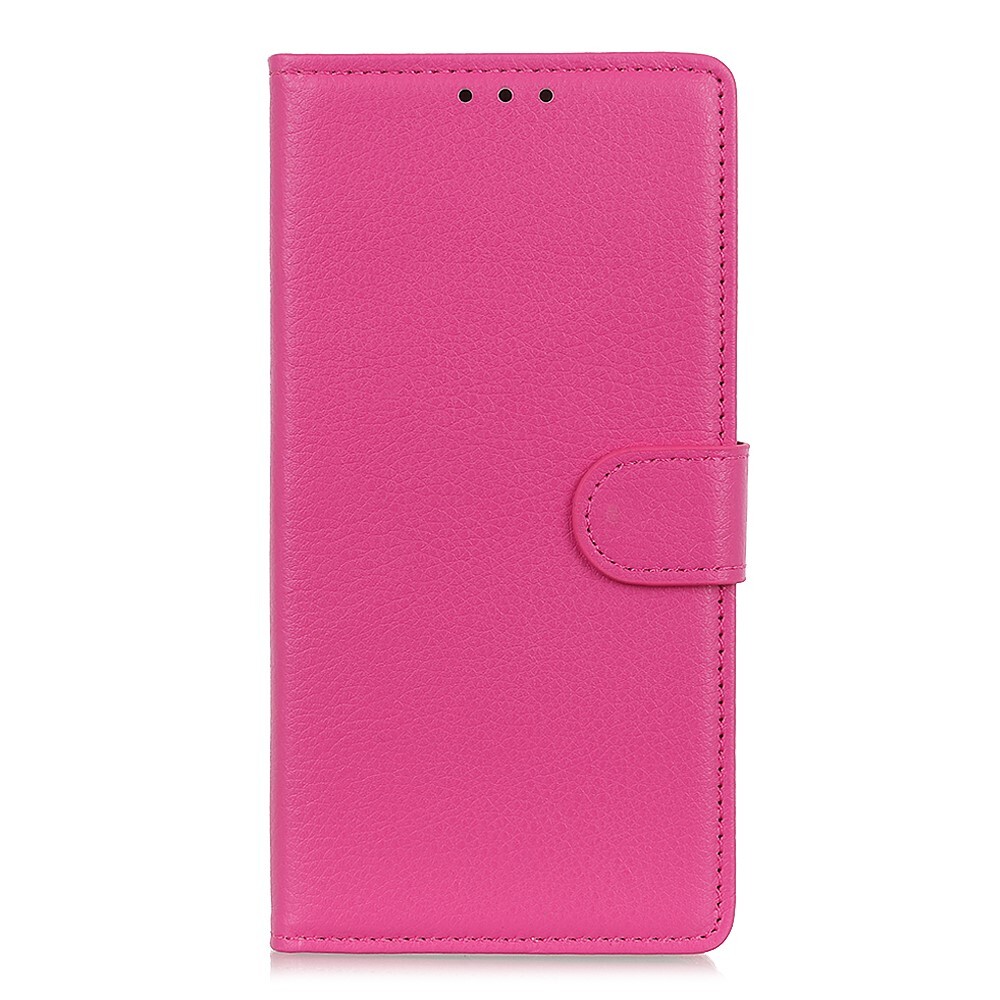Nyitható tok "Litchi" Oppo Reno5 készülékekhez - rózsaszín