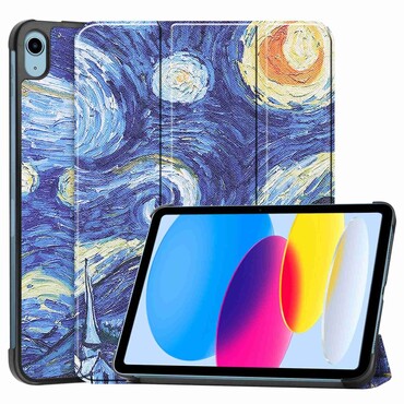 Nyitható tok "Starry Night" iPad 10.9 2022 / iPad 2025 készülékekhez