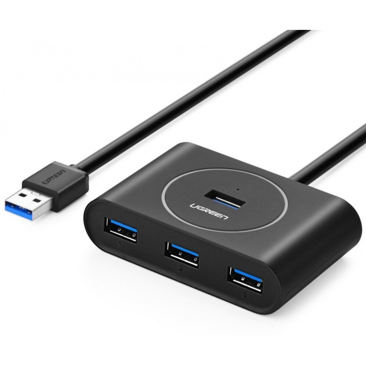 Multifunkcionális USB HUB Ugreen "4 Ports" - USB 3.0 elosztó négy porttal - 0,5 m - fekete