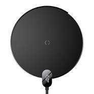 Vezeték nélküli töltőállomás Baseus "Digital LED" 15W Fast Charge beépített LED mutatóval - fekete