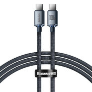 Töltőkábel és adatkábel Baseus "Crystal Shine" 100W - fonott USB-C - USB-C kábel ultra gyors töltésre és adatátvitelre - 1.2 m - fekete Töltőkábel és adatkábel Baseus "Crystal Shine" 100W - fonott USB-C - USB-C kábel ultra gyors töltésre és adatátvitelre - 1.2 m - fekete