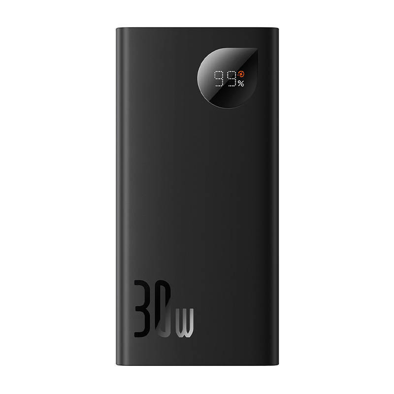 Power bank "Adaman" 30W két USB és egy USB-C kimenettel - 10000 mAh - fekete