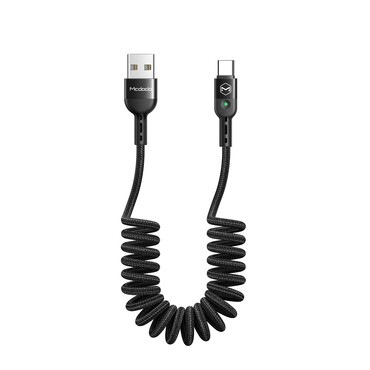 USB-C fonott kábel QC4.0 töltéssel Dodo "Omega" - fekete USB-C fonott kábel QC4.0 töltéssel Dodo "Omega" - fekete