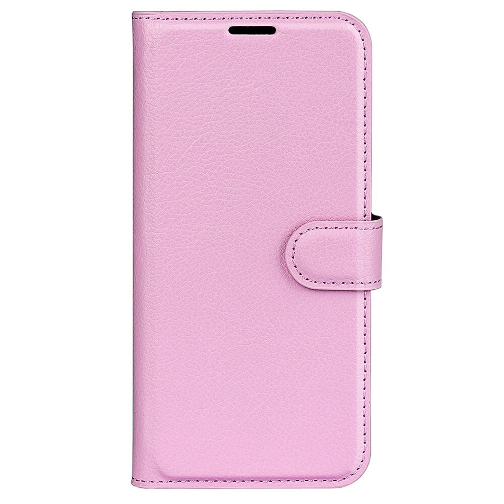 Nyitható tok "Litchi" Samsung Galaxy S23 Ultra készülékekhez - rózsaszín