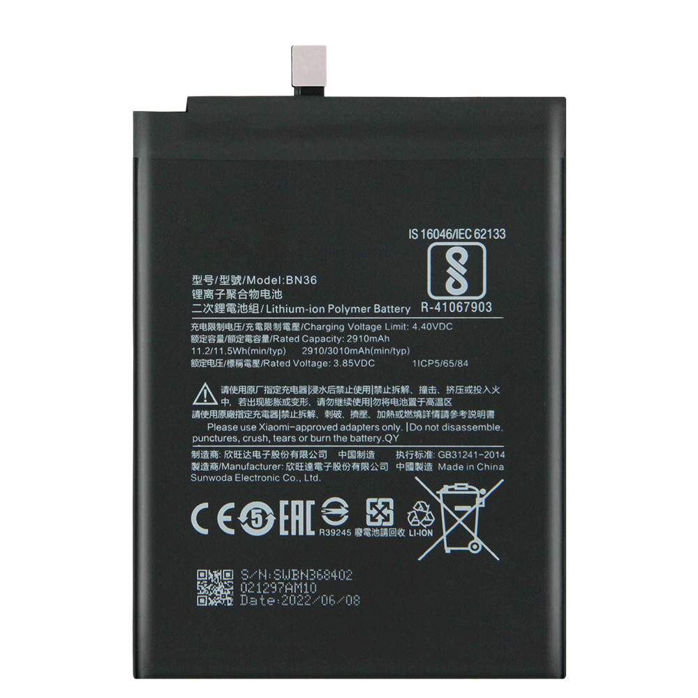 Akkumulátor Xiaomi Mi 6X / Mi A2- 3010 mAh - 100% eredeti