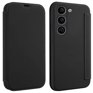 Nyitható tok "Sleek Wallet" Samsung Galaxy S23 Plus készülékekhez - fekete