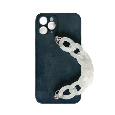 Szilikon tok "Black" karkötővel könnyebb hordozáshoz 11 Pro készülékekhez