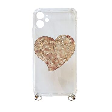 Szilikon tok "Sweet Pearl" zsinórral, karkötővel könnyebb hordozáshoz és praktikus tartóval iPhone 12 készülékekhez