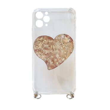 Szilikon tok "Sweet Pearl" zsinórral, karkötővel könnyebb hordozáshoz és praktikus tartóval iPhone 11 Pro Max készülékekhez