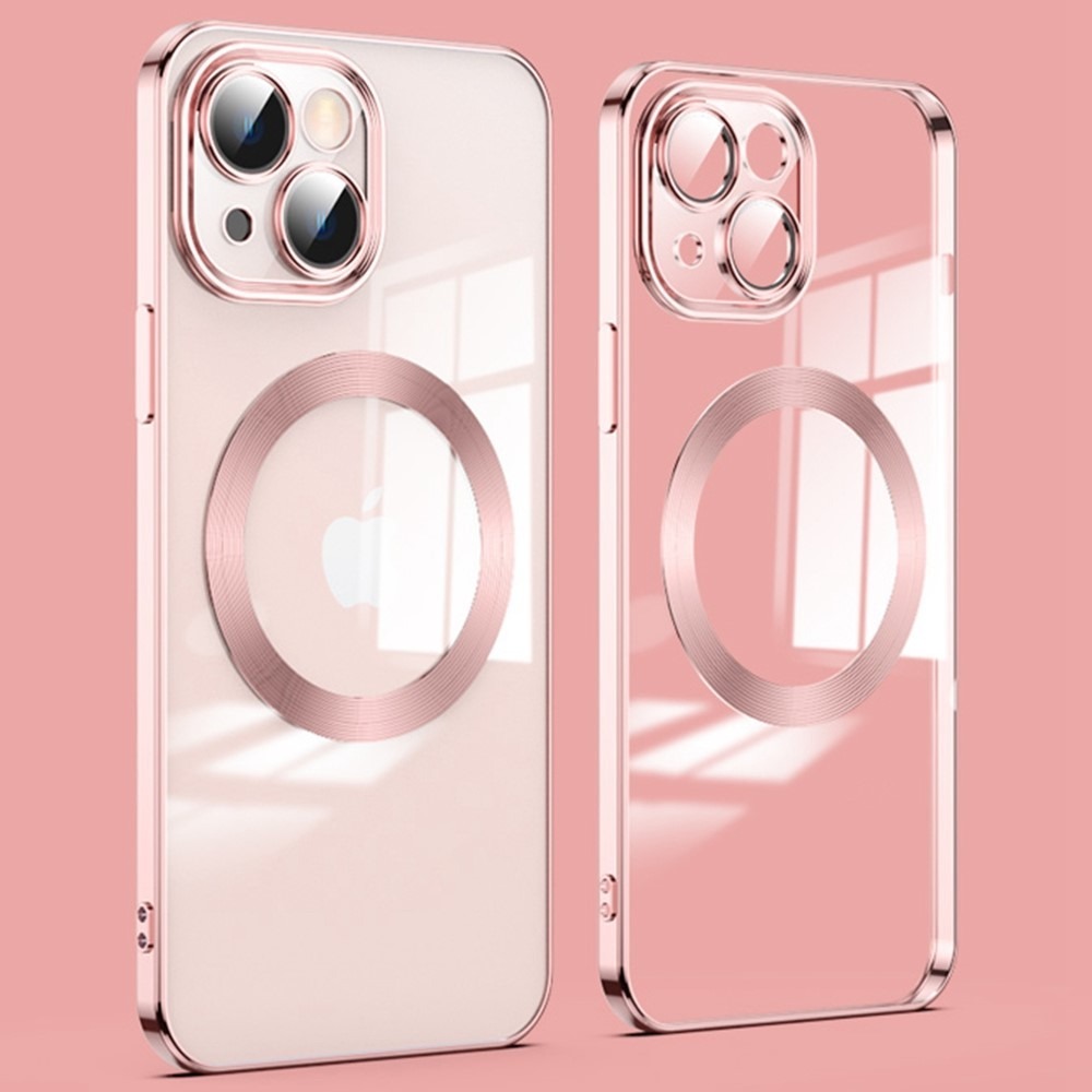 Hibrid tok védelemmel hátsó kamerára "MagProtect" MagSafe mágnessel iPhone 12 készülékekhez - rose gold