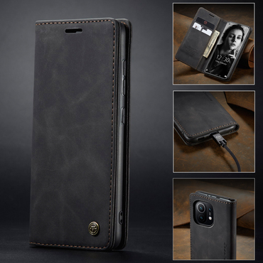 Nyitható tok CaseMe MagFlip kiváló védelemmel és automatikus mágneses zárással Xiaomi Mi 11 készülékekhez - smooth black