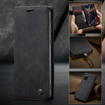 Nyitható tok CaseMe MagFlip kiváló védelemmel és automatikus mágneses zárással Samsung Galaxy S20 FE / S20 FE 2021 készülékekhez - smooth black Nyitható tok CaseMe MagFlip kiváló védelemmel és automatikus mágneses zárással Samsung Galaxy S20 FE / S20 FE 2021 készülékekhez - smooth black