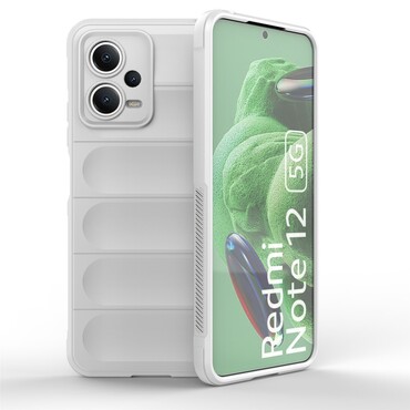 Strapabíró tok "Waves" Xiaomi Redmi Note 12 5G / Poco X5 5G készülékekhez - fehér