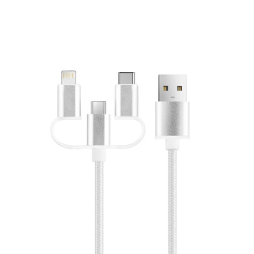 3in1 töltőkábel és adatkábel "Setit" Lightning, USB-C és Micro USB csatlakozóval