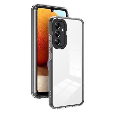 Hibrid tok beépített kamera védelemmel "Crystal Bumper" Samsung Galaxy A14 4G / A14 5G készülékekhez - metallic black