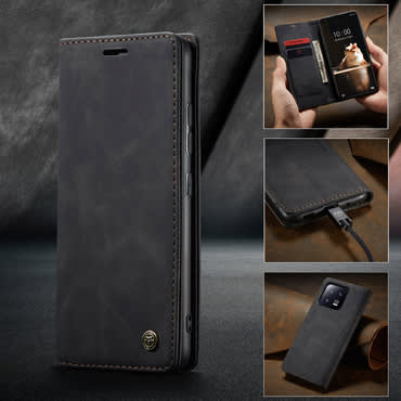 Nyitható tok CaseMe MagFlip kiváló védelemmel és automatikus mágneses zárással Xiaomi 13 készülékekhez - smooth black