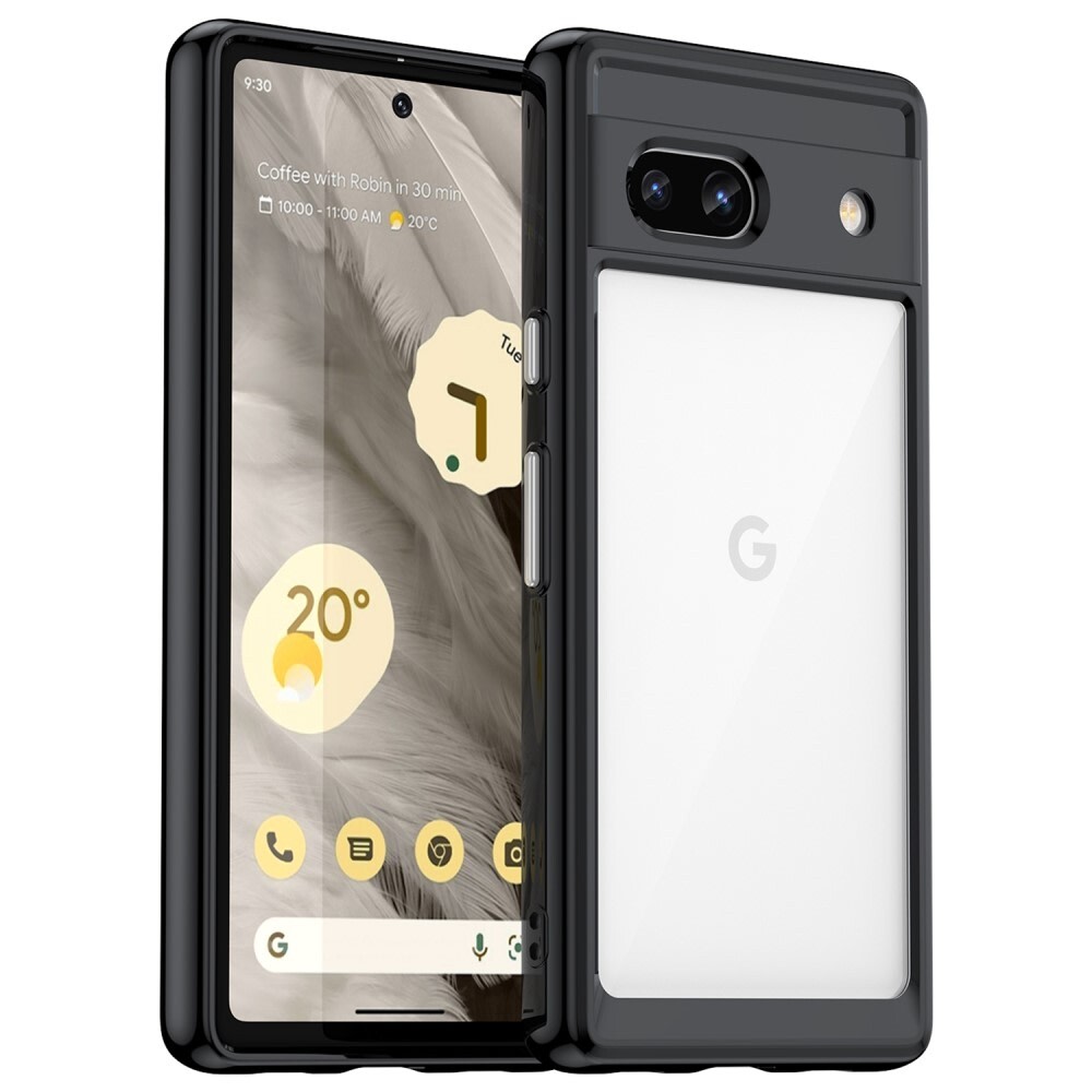 Hibrid tok "Frame Shield" Google Pixel 7a készülékekhez - fekete