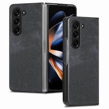 Elegáns tok "Vintage" Samsung Galaxy Z Fold5 készülékekhez - fekete