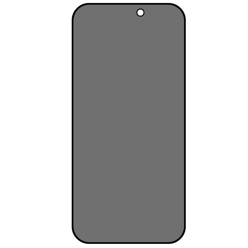 0.3 mm üvegfólia "Anti Peep" iPhone 15 készülékekhez
