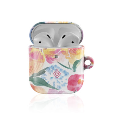 Tok GAIIA by Optishield® Apple AirPods / AirPods 2 készülékekhez - Floral Delight Tok GAIIA by Optishield® Apple AirPods / AirPods 2 készülékekhez - Floral Delight