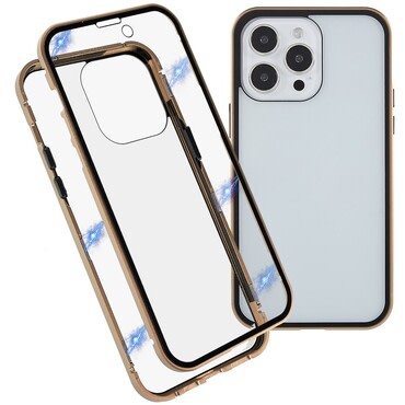 Mágneses Full-body tok "Stronghold" iPhone 15 Pro Max készülékekhez - arany