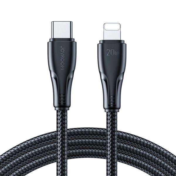 USB-C - Lightning kábel Joyroom "Nylon" 20W - 1.2m - fekete